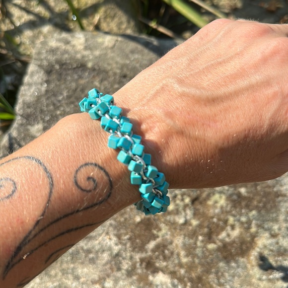 JRSDesignsltd Jewelry - Turquoise cube bracelet
